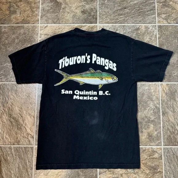 Vintage Tiburon’s Pangas Shirt Pocket Tee Size Large - Picture 7 of 8